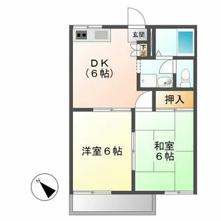 ドミール長久手【2階】の間取り