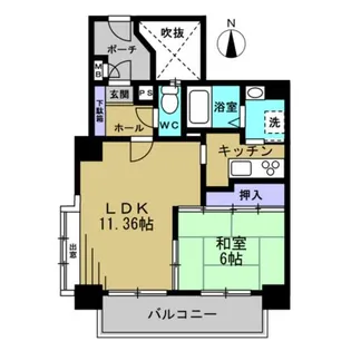 イスズハイツベル加島Ⅱ【404号室】の間取り