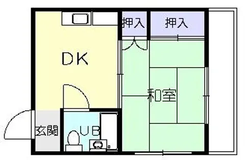 迎ビル【302号室】の間取り