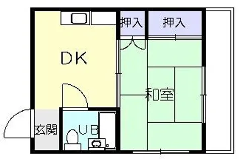 迎ビル【302号室】の間取り