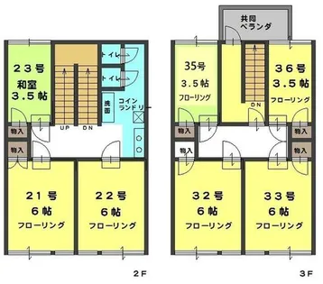 コーポラス梅香【35号室】の間取り