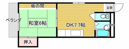 コーポラスサニー【201号室】の間取り