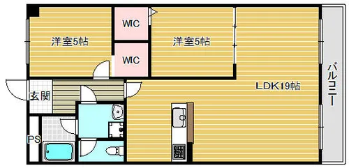 ハイツオークラⅡ【1階】の間取り