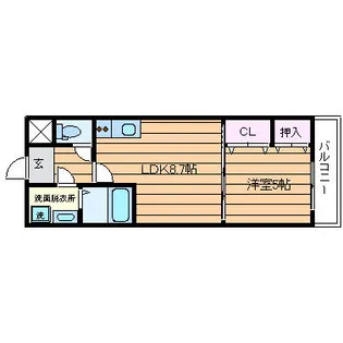 大阪府摂津市正雀4丁目【アパート】の間取り