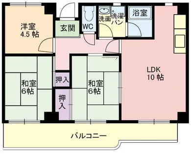 柿の木マンション【4階】の間取り
