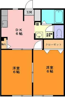 タウンコート西幸【F1号室】の間取り