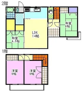 北海道室蘭市八丁平5丁目【一戸建】の間取り