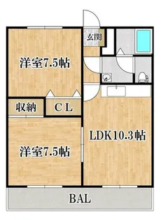 福岡県豊前市大字塔田【マンション】の間取り