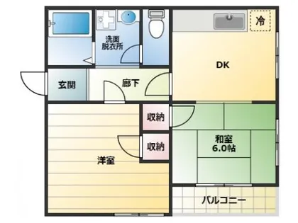 ヨウカワマンション【401号室】の間取り