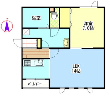 北海道帯広市西十三条南2丁目【アパート】の間取り