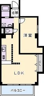 ヒルトンハイツ【201号室】の間取り