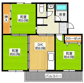 藤山台団地113号棟【3階】の間取り