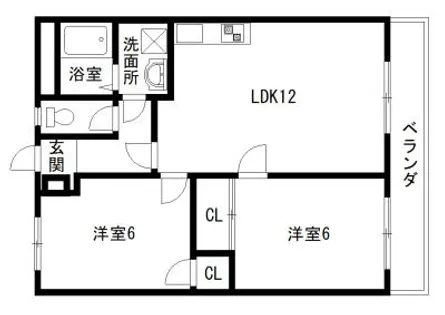 グリーンヒルズカミオ【1階】の間取り