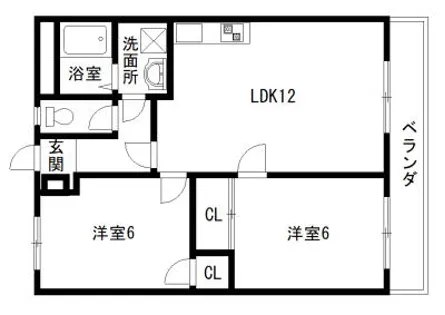 グリーンヒルズカミオ【1階】の間取り