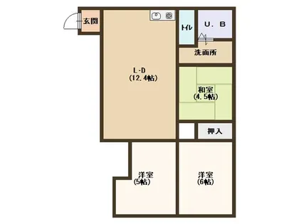 兵庫県明石市二見町西二見【マンション】の間取り
