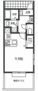 メディシャール苦楽園【1階】の間取り