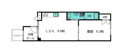 大阪府大阪市大正区千島2丁目【マンション】の間取り