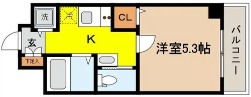 ラ・ティーダ御影【5階】の間取り