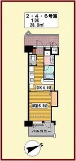 プレステージ・デル・さくらⅡ【706号室】の間取り