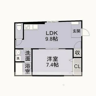 KMビル平松【A号室】の間取り