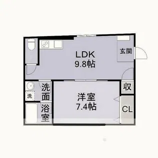 KMビル平松【A号室】の間取り