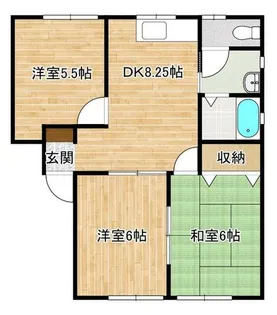トワヴェール【201号室】の間取り