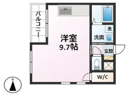 杉 セゾンエフ【23号室】の間取り