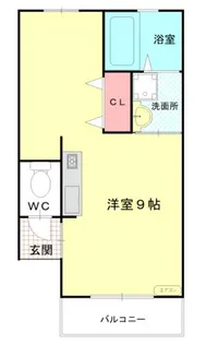 グロリアス前原駅前【202号室】の間取り