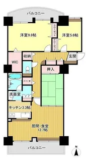 パールコート桑園中央壱番館【9階】の間取り