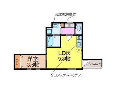 LaBala 堀田【3階】の間取り