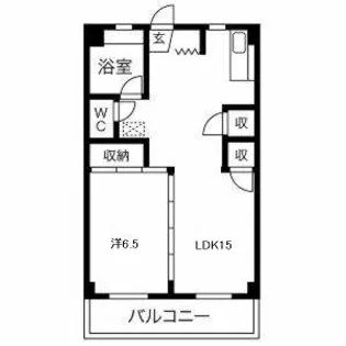 キシモトマンション【5D号室】の間取り