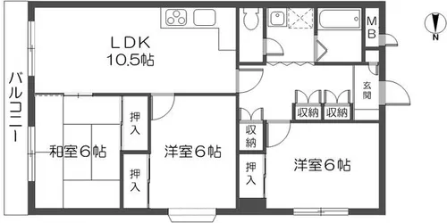 パークアヴェニュー【4階】の間取り