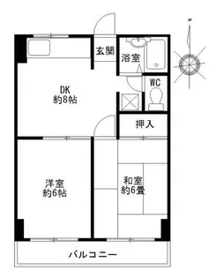 兵庫県西宮市大島町【マンション】の間取り