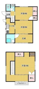 福岡県筑後市大字上北島【一戸建】の間取り