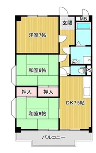 第二井住ビル【401号室】の間取り