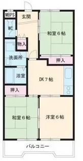 THコーポ大堀【3A号室】の間取り