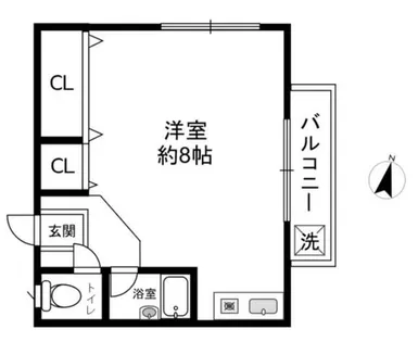 アストリアス六甲【1階】の間取り