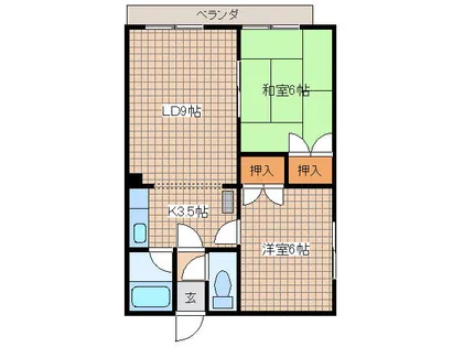 コーポ市村【1階】の間取り