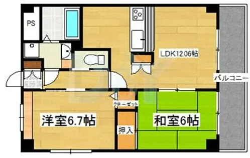 アビエンテ大藪【3階】の間取り