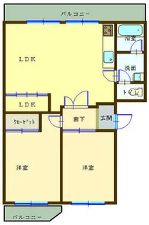 第三泉ヶ丘ビル【2階】の間取り