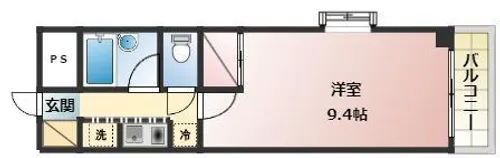 朝日プラザ小倉片野Ⅱ【508号室】の間取り