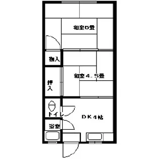 うぐいす荘【202号室】の間取り