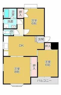 愛知県豊橋市牟呂市場町【アパート】の間取り
