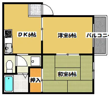 コスモハイツ南【2階】の間取り