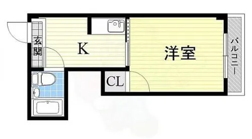 大阪府大阪市旭区大宮4丁目【マンション】の間取り