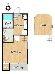 チェリーブロッサム【2階】の間取り