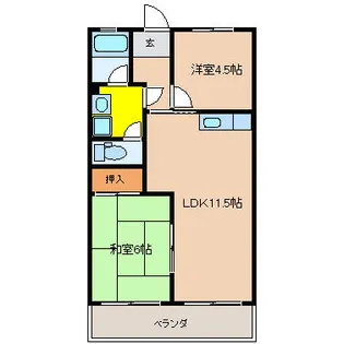 佐藤コーポ【1階】の間取り