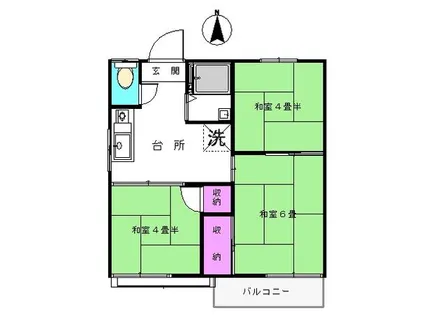 サンシャインコーポ【201号室】の間取り