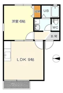 ハートヒルズ荒田【2階】の間取り