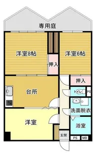 福岡県大牟田市明治町3丁目【マンション】の間取り